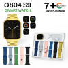 Q804 Imran Khan New Model Watch – Golden Color With 7 Straps & Original Metal Strap ₨1,975